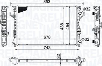 Magneti Marelli 350213152200 - Radiators, Motora dzesēšanas sistēma autodraugiem.lv