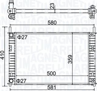 Magneti Marelli 350213152700 - Radiators, Motora dzesēšanas sistēma autodraugiem.lv