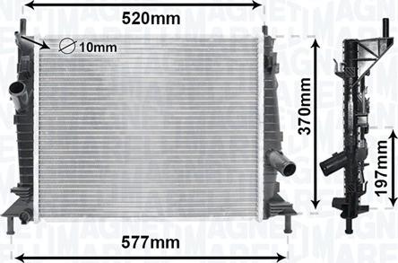 Magneti Marelli 350213169900 - Radiators, Motora dzesēšanas sistēma autodraugiem.lv