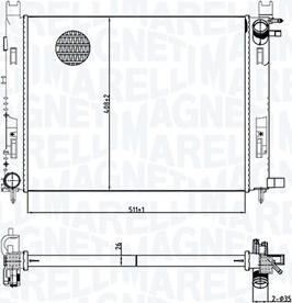 Magneti Marelli 350213165100 - Radiators, Motora dzesēšanas sistēma autodraugiem.lv