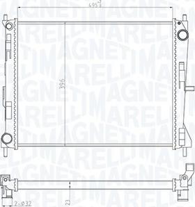 Magneti Marelli 350213165300 - Radiators, Motora dzesēšanas sistēma autodraugiem.lv