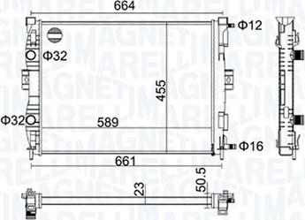 Magneti Marelli 350213160600 - Radiators, Motora dzesēšanas sistēma autodraugiem.lv