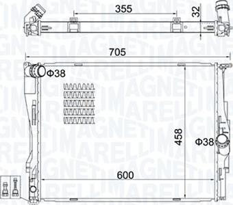 Magneti Marelli 350213160700 - Radiators, Motora dzesēšanas sistēma autodraugiem.lv