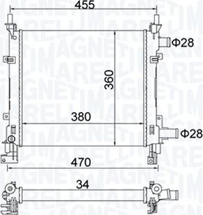 Magneti Marelli 350213161900 - Radiators, Motora dzesēšanas sistēma autodraugiem.lv
