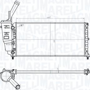 Magneti Marelli 350213161000 - Radiators, Motora dzesēšanas sistēma autodraugiem.lv