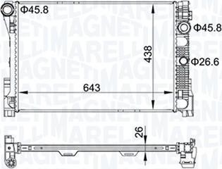 Magneti Marelli 350213161300 - Radiators, Motora dzesēšanas sistēma autodraugiem.lv