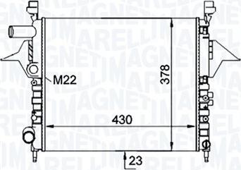 Magneti Marelli 350213161200 - Radiators, Motora dzesēšanas sistēma autodraugiem.lv