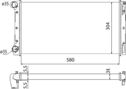 Magneti Marelli 350213168003 - Radiators, Motora dzesēšanas sistēma autodraugiem.lv