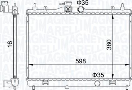 Magneti Marelli 350213168300 - Radiators, Motora dzesēšanas sistēma autodraugiem.lv