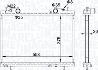 Magneti Marelli 350213163900 - Radiators, Motora dzesēšanas sistēma autodraugiem.lv