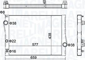 Magneti Marelli 350213163500 - Radiators, Motora dzesēšanas sistēma autodraugiem.lv