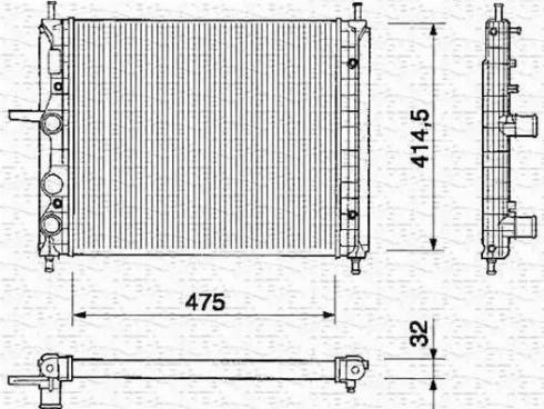 Magneti Marelli 350213163000 - Radiators, Motora dzesēšanas sistēma autodraugiem.lv