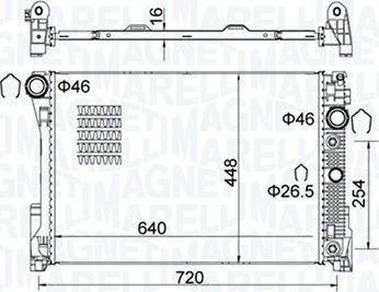 Magneti Marelli 350213163300 - Radiators, Motora dzesēšanas sistēma autodraugiem.lv