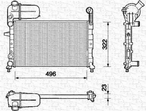 Magneti Marelli 350213105000 - Radiators, Motora dzesēšanas sistēma autodraugiem.lv