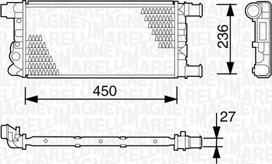 Magneti Marelli 350213103003 - Radiators, Motora dzesēšanas sistēma autodraugiem.lv