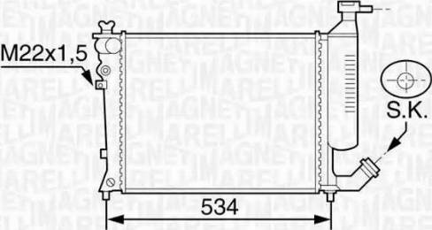 Magneti Marelli 350213119009 - Radiators, Motora dzesēšanas sistēma autodraugiem.lv