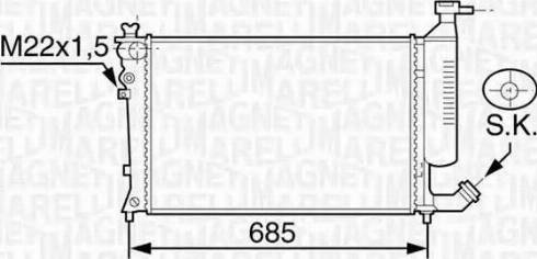 Magneti Marelli 350213119200 - Radiators, Motora dzesēšanas sistēma autodraugiem.lv