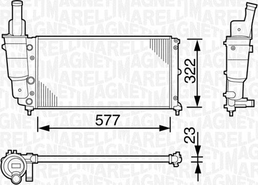 Magneti Marelli 350213114003 - Radiators, Motora dzesēšanas sistēma autodraugiem.lv