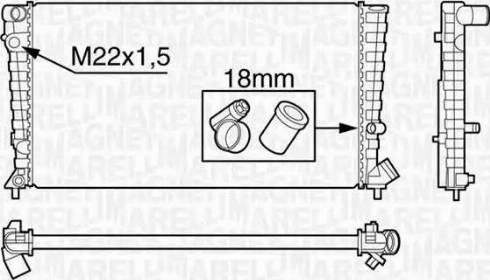 Magneti Marelli 350213118300 - Radiators, Motora dzesēšanas sistēma autodraugiem.lv