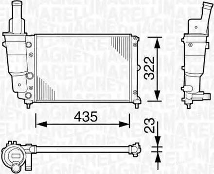 Magneti Marelli 350213113000 - Radiators, Motora dzesēšanas sistēma autodraugiem.lv