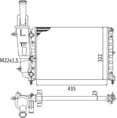 Magneti Marelli 350213113003 - Radiators, Motora dzesēšanas sistēma autodraugiem.lv