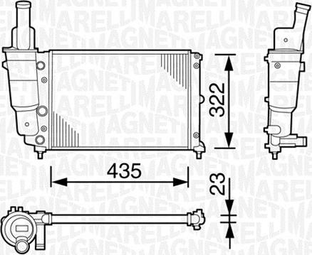 Magneti Marelli 350213113003 - Radiators, Motora dzesēšanas sistēma autodraugiem.lv