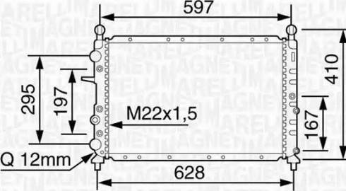 Magneti Marelli 350213117400 - Radiators, Motora dzesēšanas sistēma autodraugiem.lv