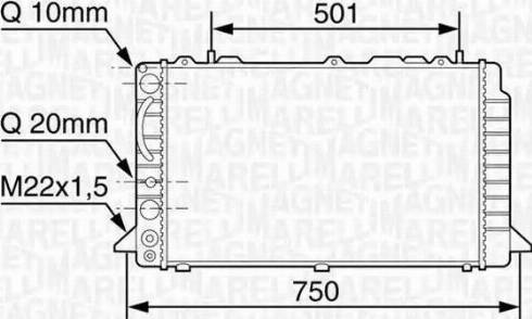 Magneti Marelli 350213117600 - Radiators, Motora dzesēšanas sistēma autodraugiem.lv