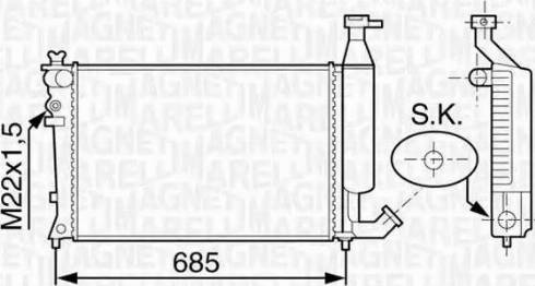 Magneti Marelli 350213117800 - Radiators, Motora dzesēšanas sistēma autodraugiem.lv