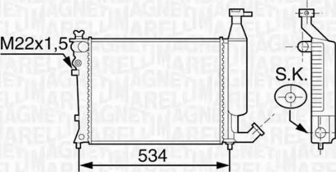 Magneti Marelli 350213117700 - Radiators, Motora dzesēšanas sistēma autodraugiem.lv