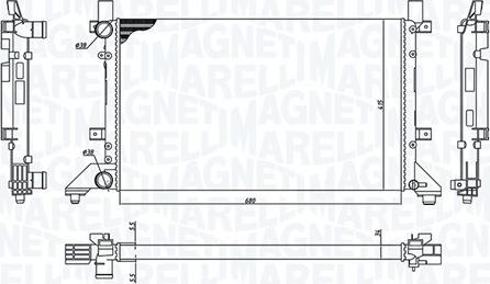 Magneti Marelli 350213189400 - Radiators, Motora dzesēšanas sistēma autodraugiem.lv