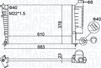 Magneti Marelli 350213189500 - Radiators, Motora dzesēšanas sistēma autodraugiem.lv