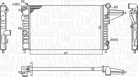 Magneti Marelli 350213189100 - Radiators, Motora dzesēšanas sistēma autodraugiem.lv