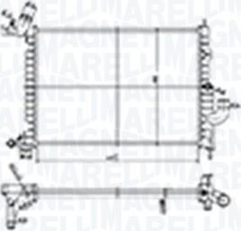 Magneti Marelli 350213184500 - Radiators, Motora dzesēšanas sistēma autodraugiem.lv