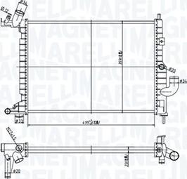 Magneti Marelli 350213184500 - Radiators, Motora dzesēšanas sistēma autodraugiem.lv