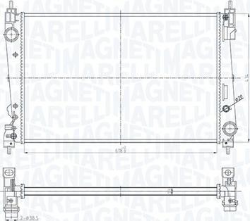 Magneti Marelli 350213184300 - Radiators, Motora dzesēšanas sistēma autodraugiem.lv