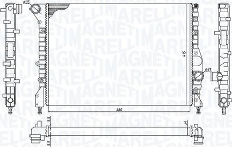 Magneti Marelli 350213184200 - Radiators, Motora dzesēšanas sistēma autodraugiem.lv