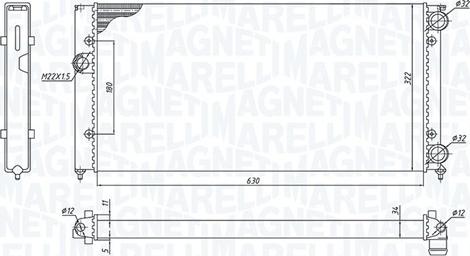 Magneti Marelli 350213185300 - Radiators, Motora dzesēšanas sistēma autodraugiem.lv