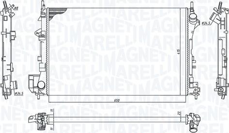 Magneti Marelli 350213185700 - Radiators, Motora dzesēšanas sistēma autodraugiem.lv