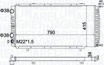 Magneti Marelli 350213180900 - Radiators, Motora dzesēšanas sistēma autodraugiem.lv