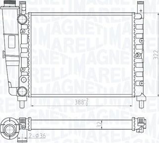 Magneti Marelli 350213180200 - Radiators, Motora dzesēšanas sistēma autodraugiem.lv