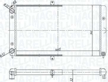 Magneti Marelli 350213180700 - Radiators, Motora dzesēšanas sistēma autodraugiem.lv