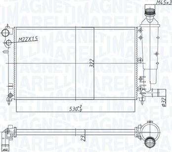 Magneti Marelli 350213181300 - Radiators, Motora dzesēšanas sistēma autodraugiem.lv