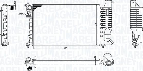 Magneti Marelli 350213188400 - Radiators, Motora dzesēšanas sistēma autodraugiem.lv