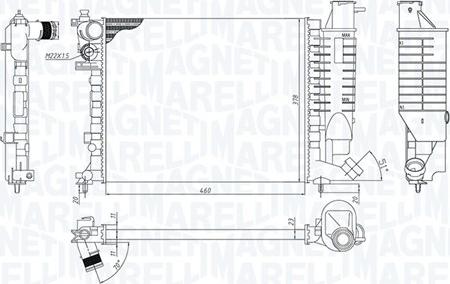 Magneti Marelli 350213188500 - Radiators, Motora dzesēšanas sistēma autodraugiem.lv