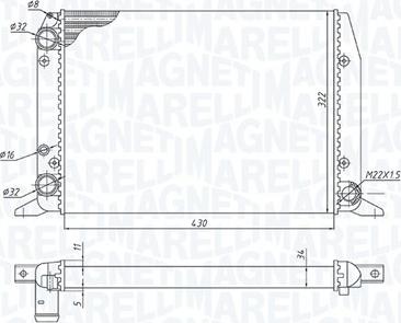 Magneti Marelli 350213188800 - Radiators, Motora dzesēšanas sistēma autodraugiem.lv