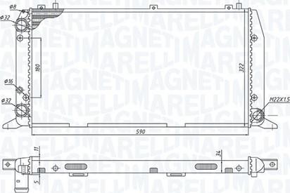 Magneti Marelli 350213188700 - Radiators, Motora dzesēšanas sistēma autodraugiem.lv