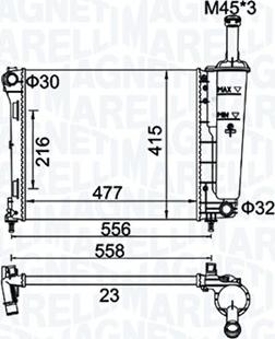 Magneti Marelli 350213183900 - Radiators, Motora dzesēšanas sistēma autodraugiem.lv