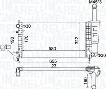 Magneti Marelli 350213183600 - Radiators, Motora dzesēšanas sistēma autodraugiem.lv