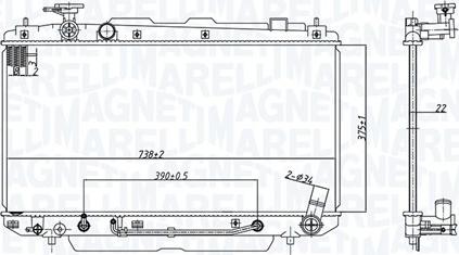 Magneti Marelli 350213183200 - Radiators, Motora dzesēšanas sistēma autodraugiem.lv